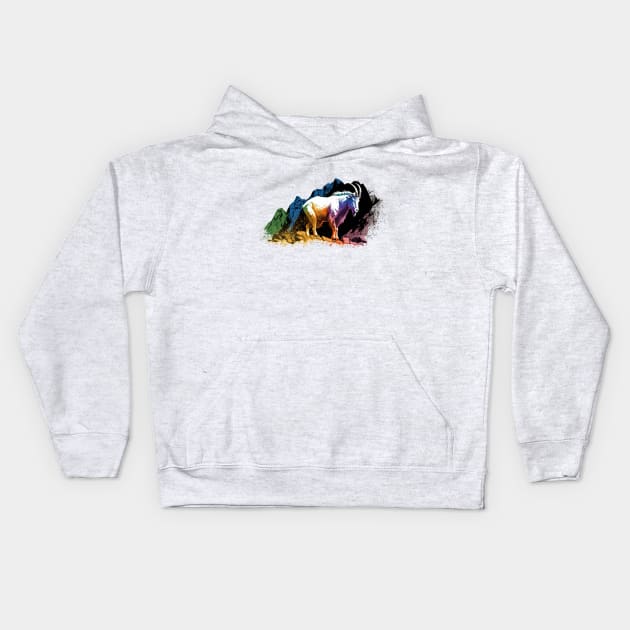 Mountain Goat Kids Hoodie by Urban Archeology Shop Gallery